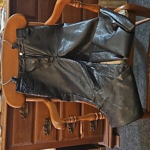 Wilfred Women's Pleather Black Pants, Size 6